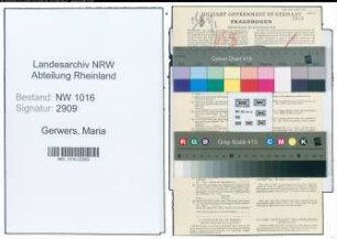Entnazifizierung Maria Gerwers , geb. 06.09.1921 (Angestellte)