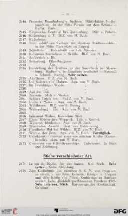 Stiche verschiedener Art (Nr. 2174-2179)
