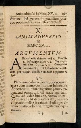 167-176, X. Animadversio In Marc. XV. II.