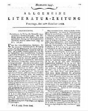 [Backhaus, Johann Gottlob]: Hartkopf und Sohn : eine komische Geschichte. - Leipzig : Beygang Th. 1.-2. - 1788