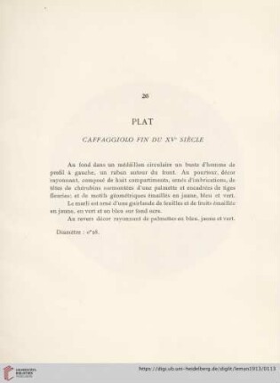 Plat (Caffaggiolo fin du XVe siècle)