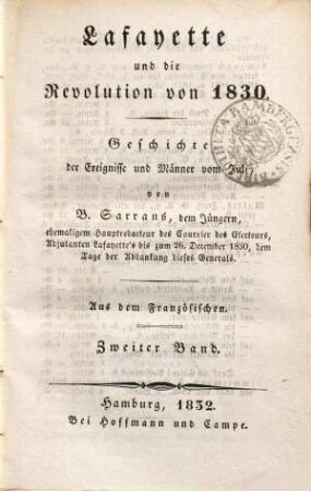 Lafayette und die Revolution von 1830, 2