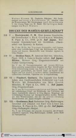 Drucke der Marées-Gesellschaft (Nr. 318-355)