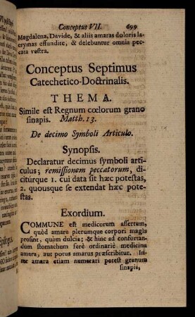 699-706, Conceptus Septimus Catechetico-Doctrinalis. - Quaestiones Catechisticae.