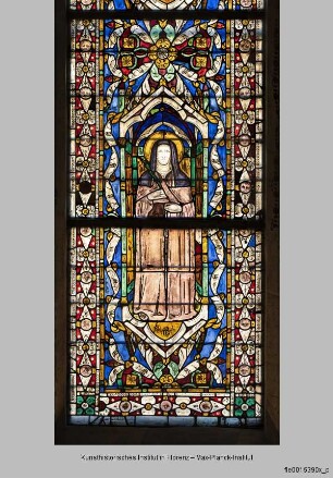 Fenster B-III, B-II und B-I der Katharinenkapelle : Fenster B-II : Heilige Klara