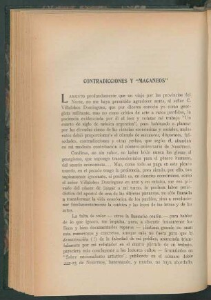 Contradicciones y "Macaneos"