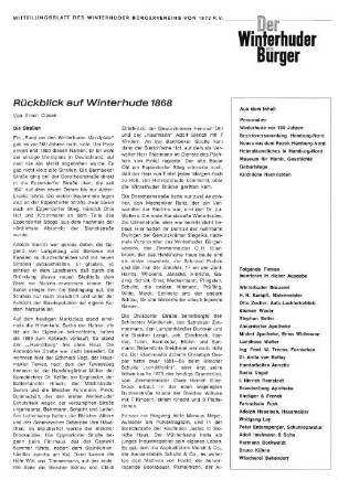 Rückblick auf Winterhude 1868