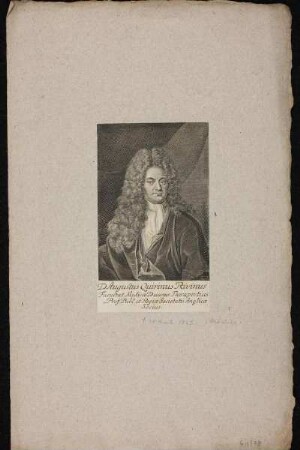 Bildnis des Augustus Quirinus Rivinus