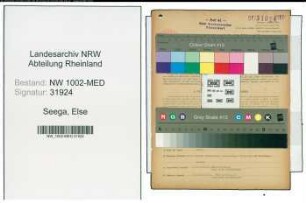Entnazifizierung Else Seega , geb. 08.08.1908 (Krankenschw.)
