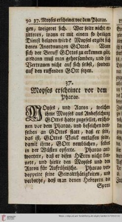 37. Moses erscheint vor dem Pharao