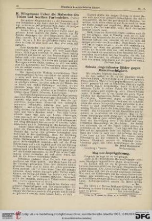 6: Ueber die Malweise des Tizian und Goethes Farbenlehre, [3]