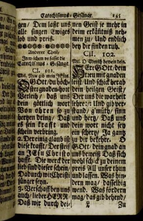 Anderer Theil, In welchem verfasset die Catechismus-Gesänge.