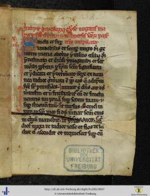 (2r) Besitzvermerk des Freiburger Dominikanerklosters (17. Jh).