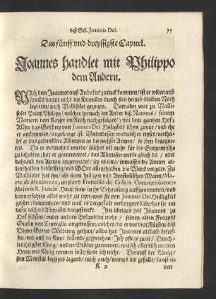 Das fünff und dreyssigste Capitel. Joannes handlet mit Philippo dem Andern.