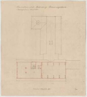 Fischer, Theodor; Lindenberg / Allgäu (Bayern); Haushaltungsschule mit Ökonomiegebäude und Kapelle - Ökonomiegebäude (Grundriss DG)