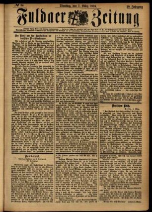 Ausgabe vom Dienstag, den 07. März 1893.