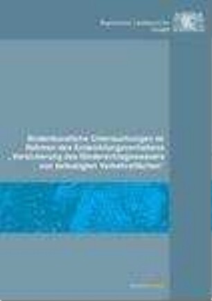 Bodenkundliche Untersuchungen im Rahmen des Entwicklungsvorhabens "Versickerung des Niederschlagswassers von befestigten Verkehrsflächen"