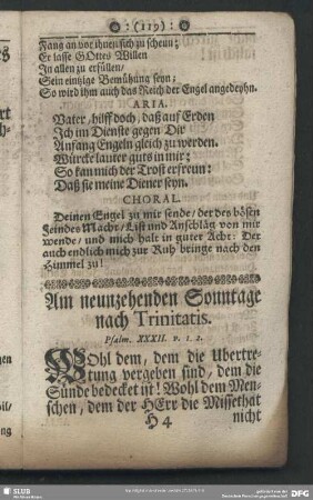 Am neunzehenden Sonntage nach Trinitatis