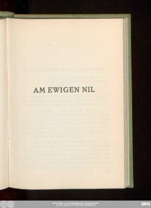 Am Ewigen Nil