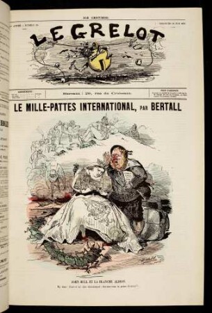 Le mille-pattes international, par Bertall
