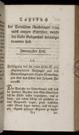 Zwanzigster Heft