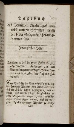 Zwanzigster Heft