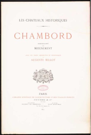 Chateau de Chambord: Titelblatt