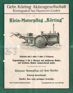 Klein-Motorpflug