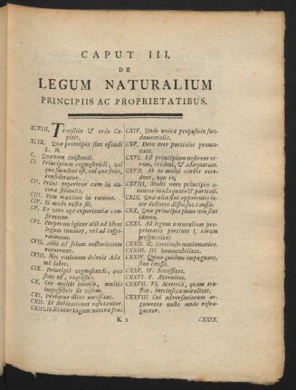 Caput III. De Legum Naturalium Principiis Ac Proprietatibus.