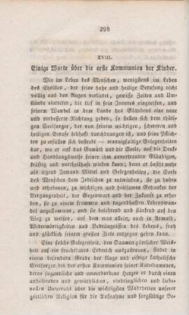 298-303 Einige Worte über die erste Kommunion der Kinder