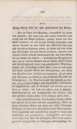 298-303 Einige Worte über die erste Kommunion der Kinder