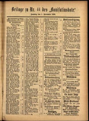 Zweite Ausgabe vom Sonntag, den 01. November 1896.