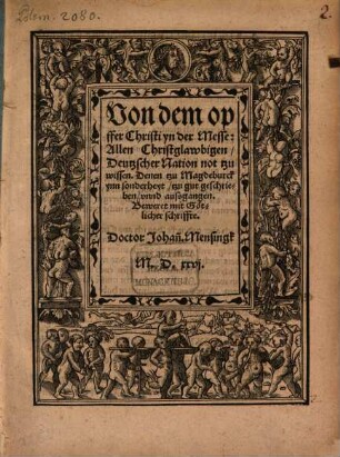 Von dem opffer Christi yn der Messe