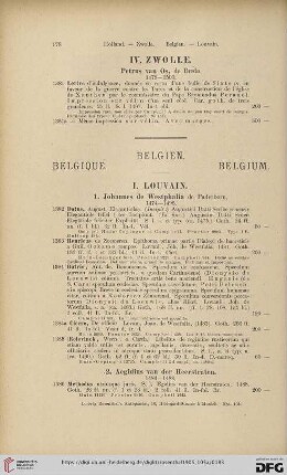 Belgien [I. Louvain - III. Anvers] (Nr. 1382 - 1392)