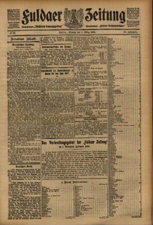 Zweite Ausgabe vom Montag, den 09. März 1908.
