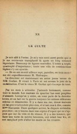 XX Le Culte