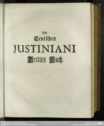Deß Deutschen Justiniani Drittes Buch