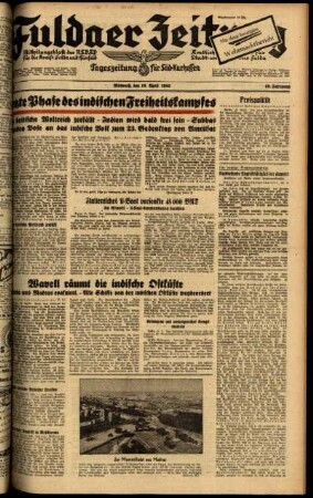 Ausgabe vom Mittwoch, den 15. April 1942.