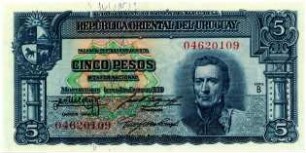 Geldschein, 5 Pesos, 1939