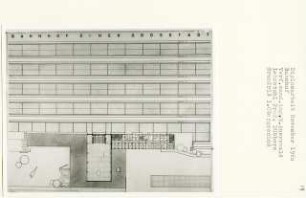 Bahnhof (Diplomarbeit bei Kurt Dübbers): Grundriss 1. Obergeschoss 1:200