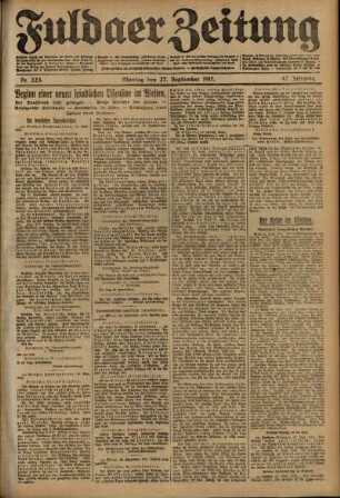 Ausgabe vom Montag, den 27. September 1915.