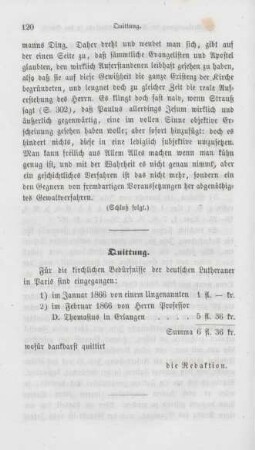 120 Quittung