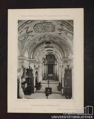15. Inneres der Schlosskirche zu Friedrichshafen, 1702.