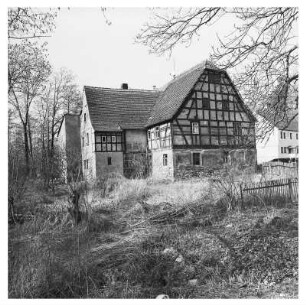 Rennersdorf-Hagenest (Kreis Leipziger Land) Inspektorhaus des Rittergutes um 1750 Giebelansicht von SO
