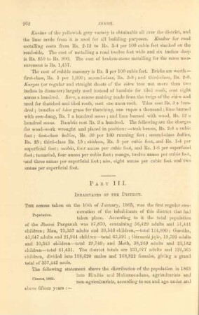 Part III. Inhabitants of the district