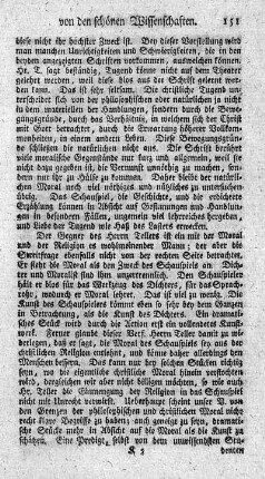 Unmaßgebliches Gutachten über die von Herrn D.J.F. Teller herausgegebene Abhandlung von der wahren Güte der Schauspiele.