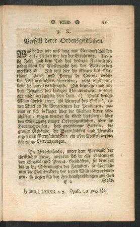 §. X. Verfall derer Ordensgeistlichen.