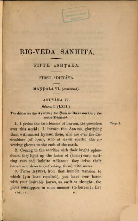 Rig-Veda-Sanhita : a collection of ancient Hindu hymns ..., 4