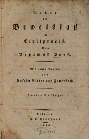 Ueber die Beweislast im Civilproceß