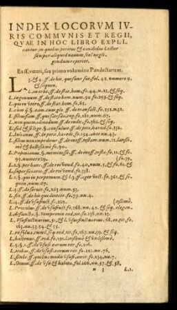 Index Locorum Iuris Communis Et Regii ...